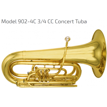 KÈN INSTRUMENTS - TUBAS-Model 902-4C 3-4 CC Concert Tuba